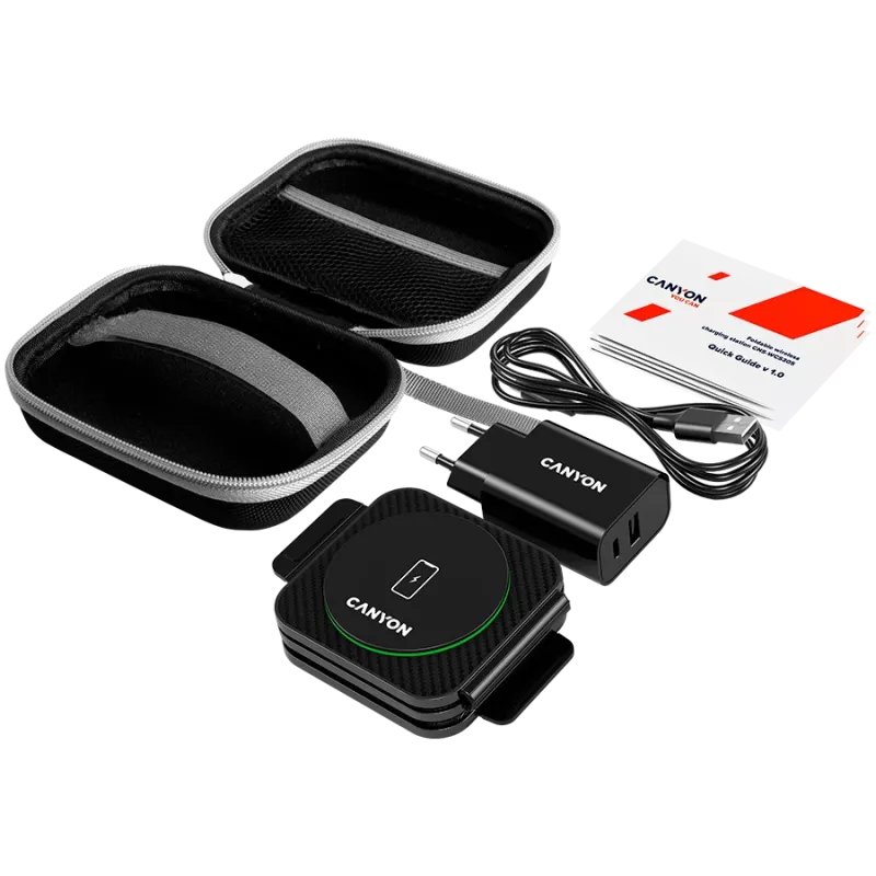 Oplader Canyon WS-305 zwart snelladen ingangsspanning 9/12 V