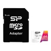 Silicon Power Elite microSDXC 64GB UHS-I Class 10 V10 Geheugenkaart met adapter (SP064GBSTXBV1V20SP)