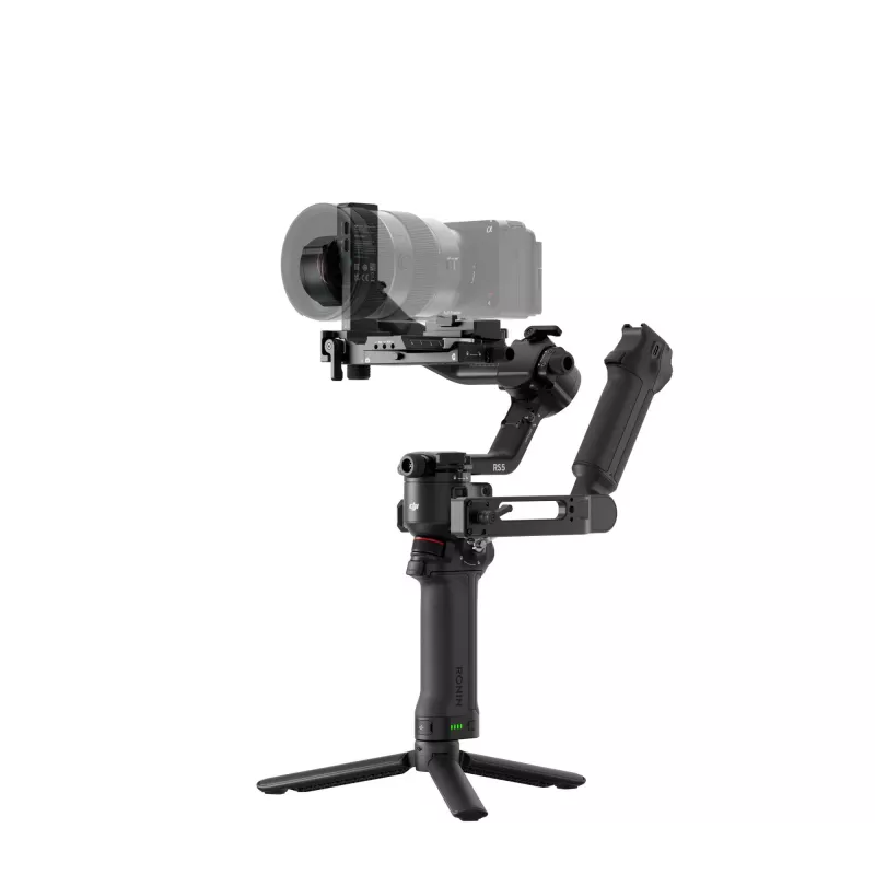 Handcamera-stabilisator DJI RS 5 Combo — aluminium, 30 u accu, 1,46 kg, zwart