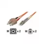 Tecline exertis Connect - patchkabel - SC multimode (M) naar LC multimode (M) - 3 m - glasvezel - 50/125 micrometer - OM2 - oranje (85603)