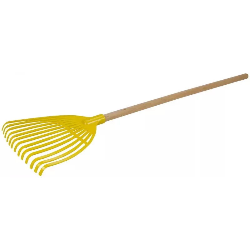 Bladhark Lena model 05476 met houten steel, lichte tuinhark voor blad