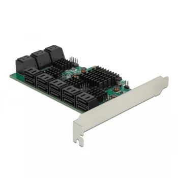 DeLOCK 16-poorts SATA PCI Express x4-kaart 6 Gbit/s groen grijs
