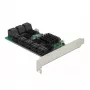 DeLOCK 16-poorts SATA PCI Express x4-kaart 6 Gbit/s groen grijs