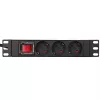 Extralink 10 1U 3 Socket EU Type Power PDU met schakelaar PDU 3-EU