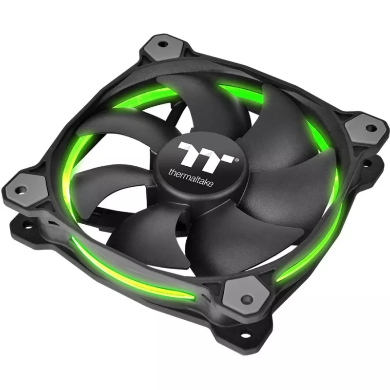 Thermaltake Riing 12 LED RGB Sync Edition CL-F071-PL12SW-A 120 mm behuizingsventilator, 3 stuks, tot 1500 rpm, zwart