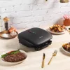 Elektrische grill Petra PT4366MBLKVDE zwart met antiaanbaklaag en verstelbare temperatuur