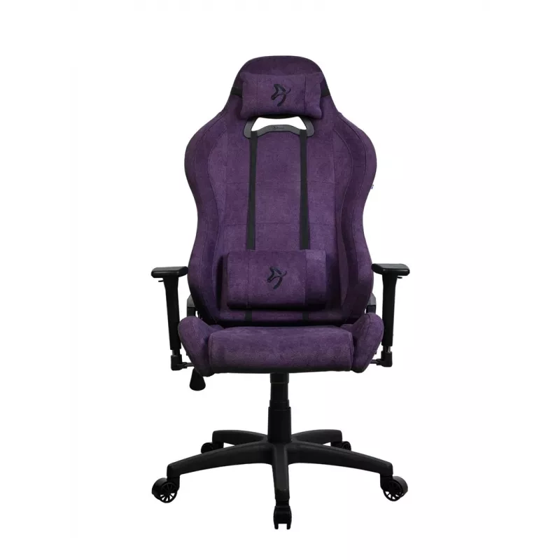 Gamingstoel Arozzi Torretta SoftFabric paars – ergonomisch ontwerp, verstelbare armleuningen, kantelbare rugleuning
