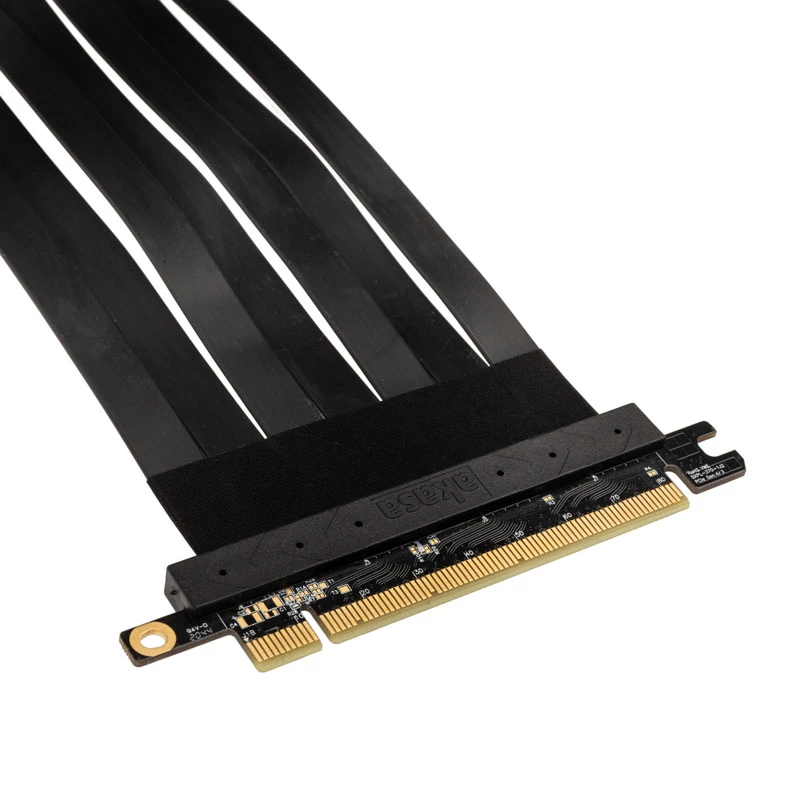 Akasa Riser Black X2 Mark IV Premium PCIe 4.0 x16 riserkabel, 20 cm, AK-CBPE03-20B