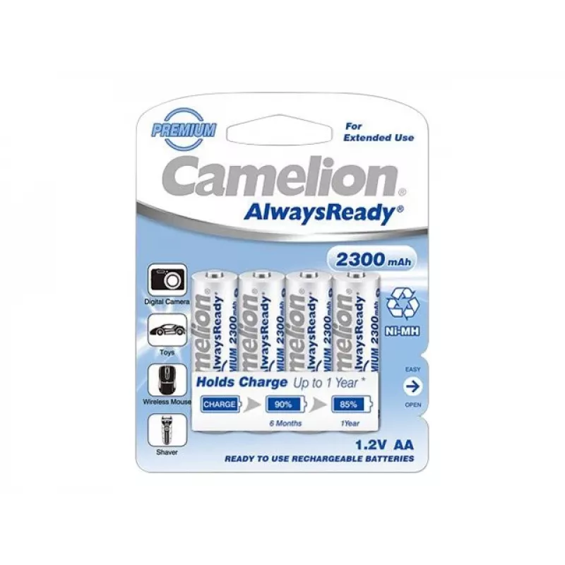 Camelion | AA/HR6 | 2300 mAh | AlwaysReady accu's Ni-MH | 4 stuks
