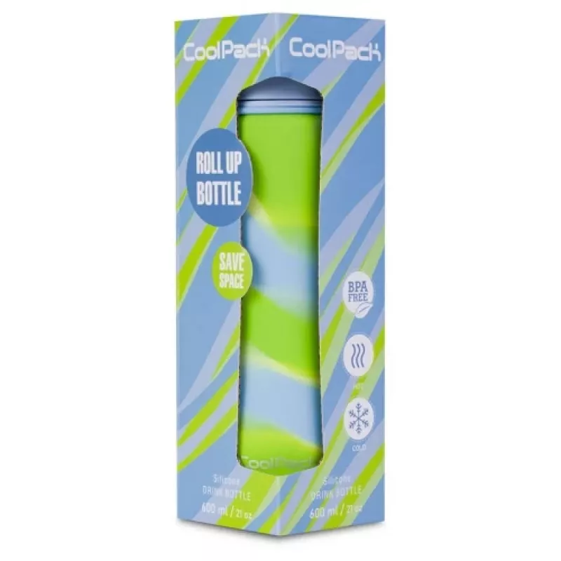 Drinkfles cool pack siliconen drinkfles Z14770 600 ml meisjes blauw