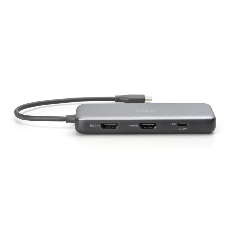 USB-C-dockingstation Digitus DA-70915 8-voudig 100W Power Delivery