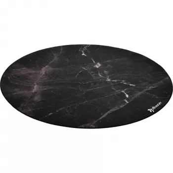 Vloerbeschermmat voor stoelen Arozzi Zona Round Floor Pad – zwart Marble, ronde beschermmat voor harde en tapijtvloeren