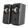CREATIVE T60 2.0 compacte Hi-Fi desktop-luidsprekers met heldere dialoog en surround via Sound Blaster SmartComms Kit, USB-C audio-, microfoon- en headsetaansluitingen B