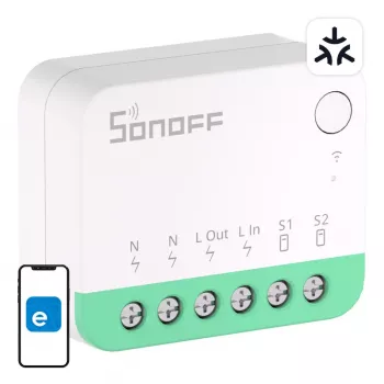 Sonoff MINIR4M Matter slimme WLAN-minischakelaar (HomeKit, SmartThings, Home Assistant).