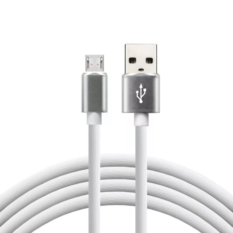 everActive kabel USB 1m - wit, silicone, snel opladen, 2,4A - CBS-1MW