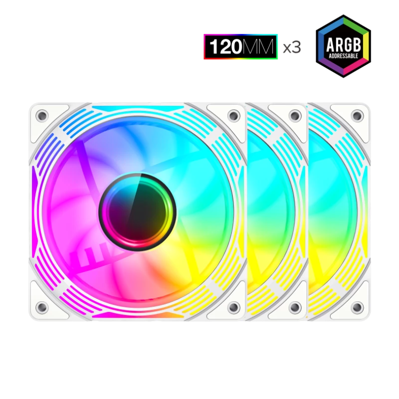 Gamemax | behuizingsventilator | KF300R BK | wit