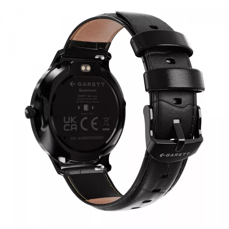 Smartwatch Garett Quantum – zwart roestvrij staal