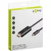 Goobay USB-C-naar-HDMI-kabel 4K bij 60 Hz 1 m zwart - -stekker> HDMI (75696)