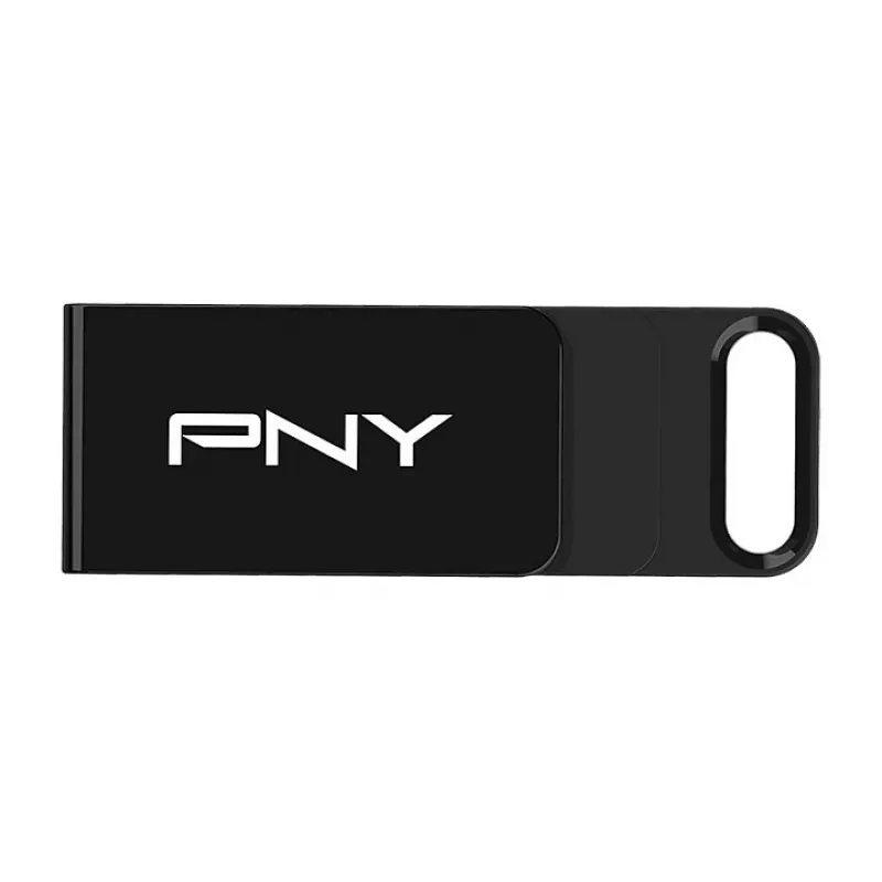 PNY Elite, 64 GB, USB Type-C, 3.2 Gen 1 (3.1 Gen 1), 120 MB/s, dia, zwart