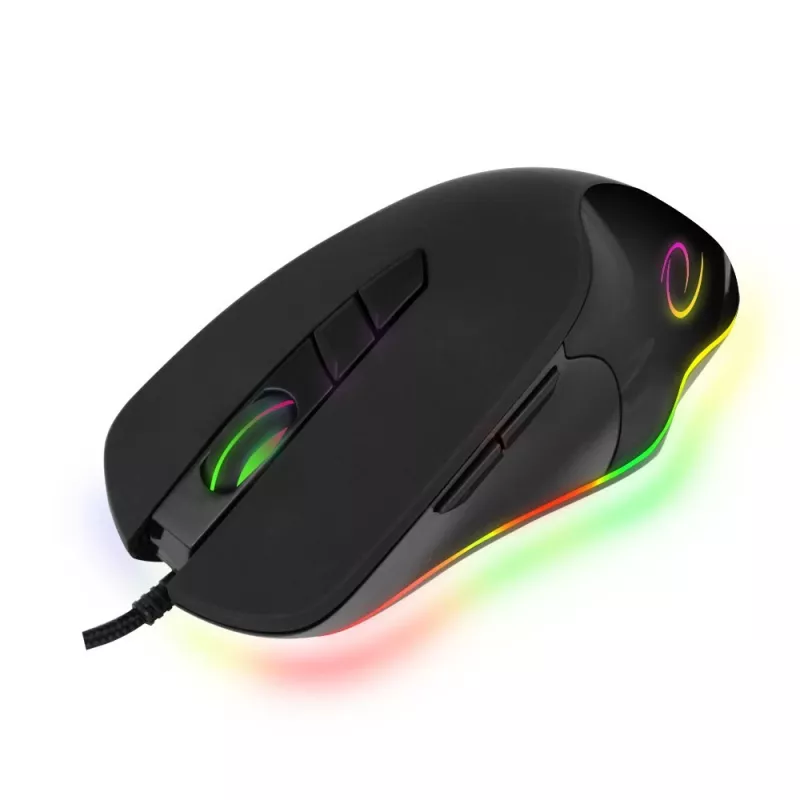 Esperanza EM132 Aquila bedrade optische gamingmuis, 7200 DPI, 7 knoppen, RGB, rechtshandig, USB