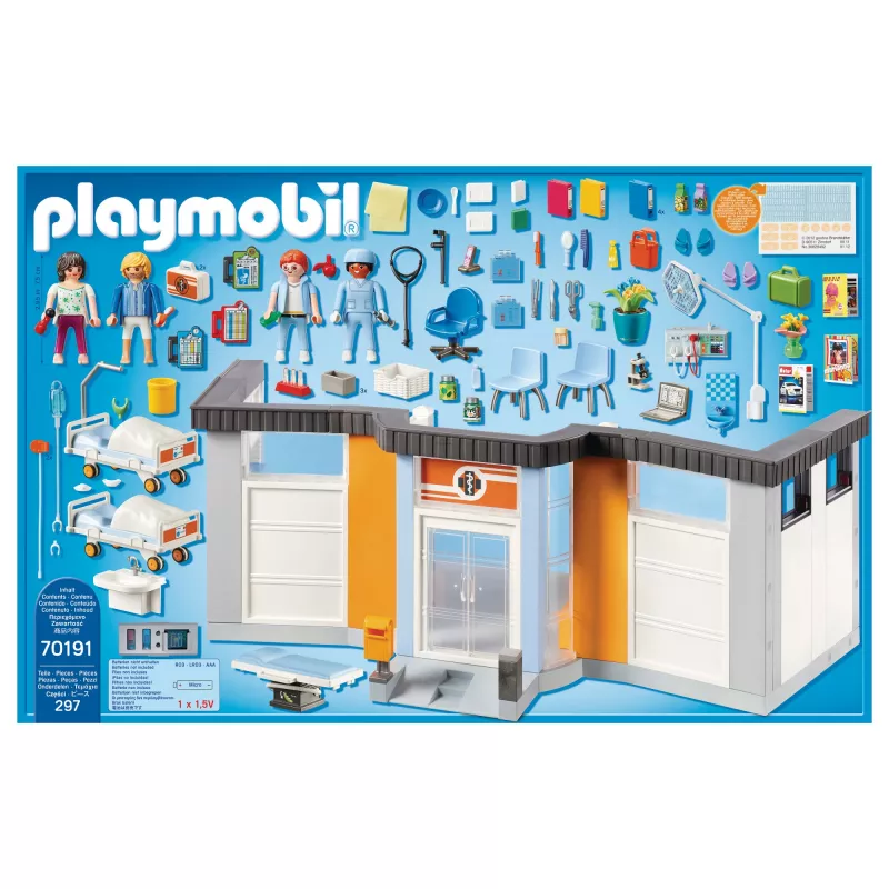 Speelfiguur Playmobil 70191 Ingerichte ziekenhuisvleugel 297 delen