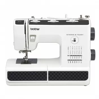 Naaimachine Brother HF-27 — 27 ingebouwde steken, steekbreedte 6,5 mm, steeklengte 4 mm, vrije arm, automatische naaldinrijger