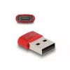 Delock - USB-adapter - USB (M) naar 24 pin USB-C (W) - USB2.0 3 A - rood (60050)