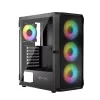 LOGIC CONCEPT Portos ARGB ATX mid-tower behuizing, zwart