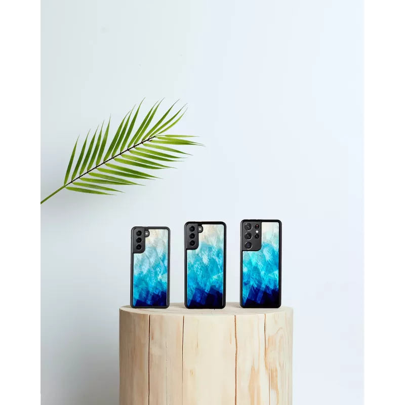 Beschermhoes iKins voor Samsung Galaxy S21 in Blue Lake zwart