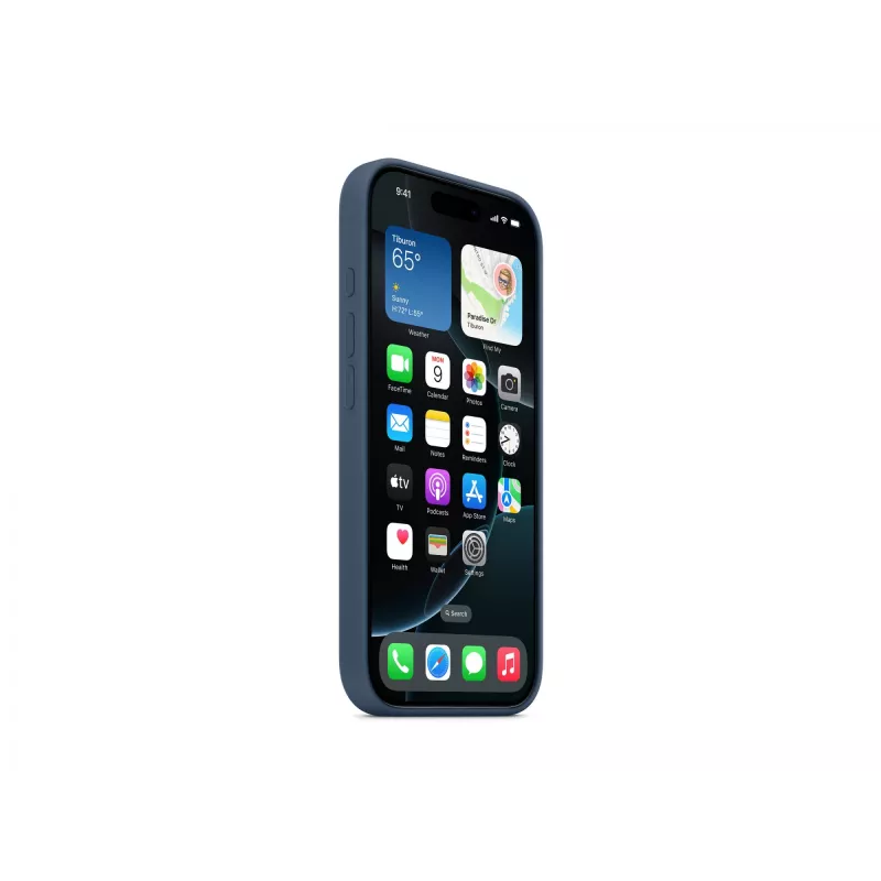 Siliconen case met MagSafe voor iPhone 16 Pro - denim