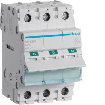 Hager SBN390 scheidingsschakelaar, 3P 100 A, 3 modules