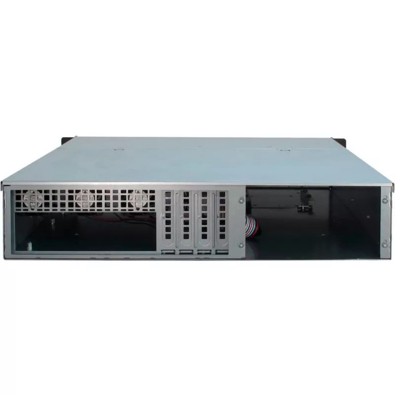 Serverbehuizing Inter-Tech 2U 2404L rack zwart, grijs