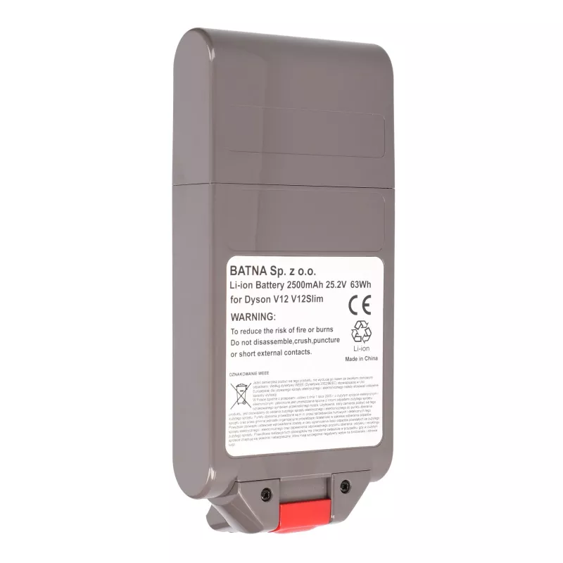 Accu voor Dyson stofzuiger V12, 25,2V 2500mAh