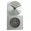 NeXtime klok 3028 OP klok, 16x30,2 cm, wand, glas, zilver