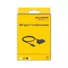 DeLOCK 63803 USB Type-C naar 22-pins SATA 6 Gb/s converter, 2,5 inch, USB 3.2 Gen 2, 0,5 m, zwart