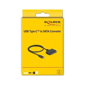DeLOCK 63803 USB Type-C converter naar 22 pin SATA 6 Gb/s voor 2,5-inch SSD / HDD, ASM235CM, 0,5 m