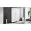 Cama Meble LOTTA 2D2D kledingkast, wit + Sonoma-eiken