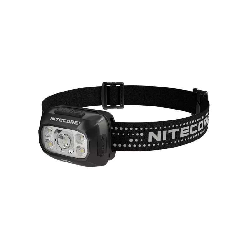 Hoofdlamp Nitecore NU30 — compacte, draagbare LED-hoofdlamp, tot 500 lumen, meerdere vermogensstanden, roodlichtmodus