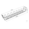 ROTRONIC-SECOMP Roline - kabel - organizer - raster - onder tafel monteerbaar - zwart (verpakking van 2)