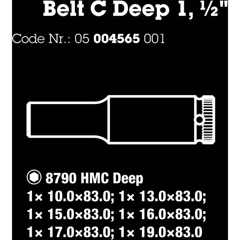 Dopsleutelset Wera 05004565001