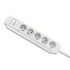 Verlengsnoer Qoltec 50276 1,8 m 5 stopcontacten binnen wit
