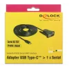 Delock 62964 USB-C naar serieel DB9 RS-232-adapter, 1,8 m, zwart