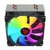 CPU-luchtkoeler SAVIO SAVGCOVORTEXX2ARGB met 4 heatpipes, 120-mm-ARGB-ventilator, zwart