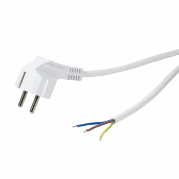 Logilink - netkabel - CEE 7/7 (M) naar open einde - AC 250 V - 1,5 m - wit (CP136)