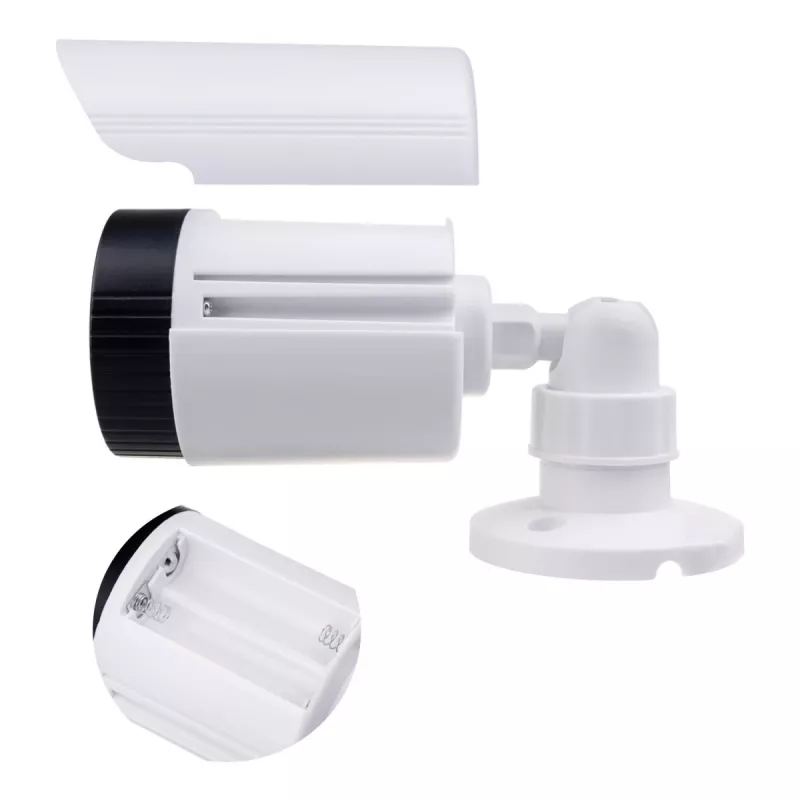 Dummy-camerabuis met IR-LED's, CEE IR1800 W — niet-functionerende bewakingsdummy