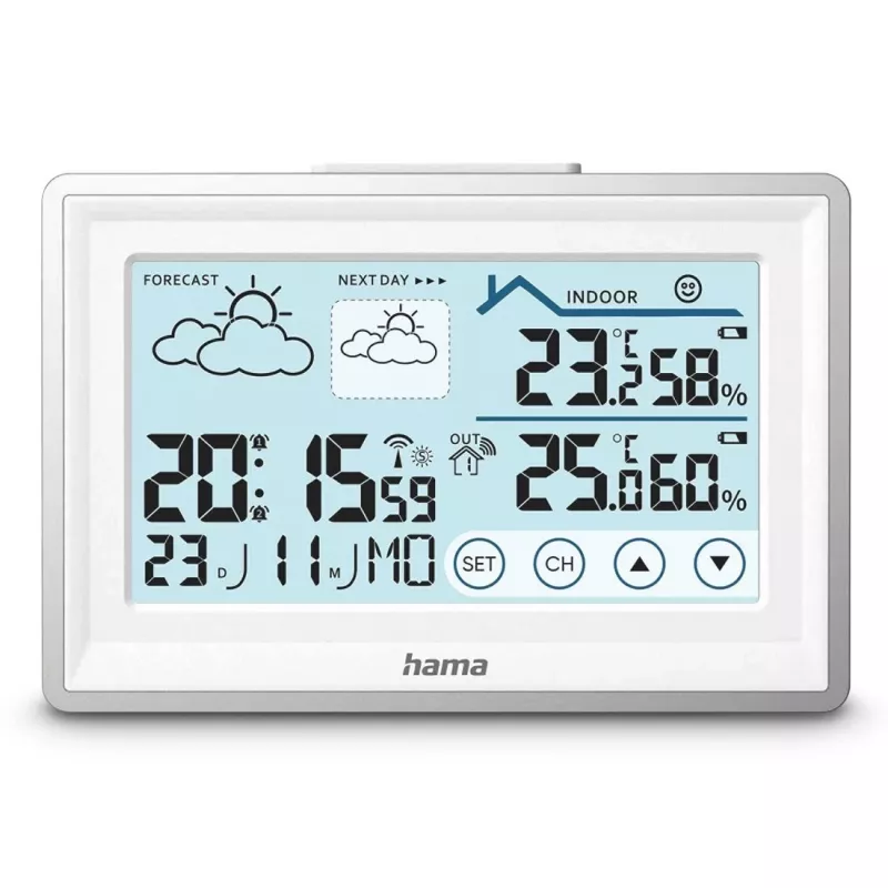 Hama 00222228 digitaal weerstation wit batterij