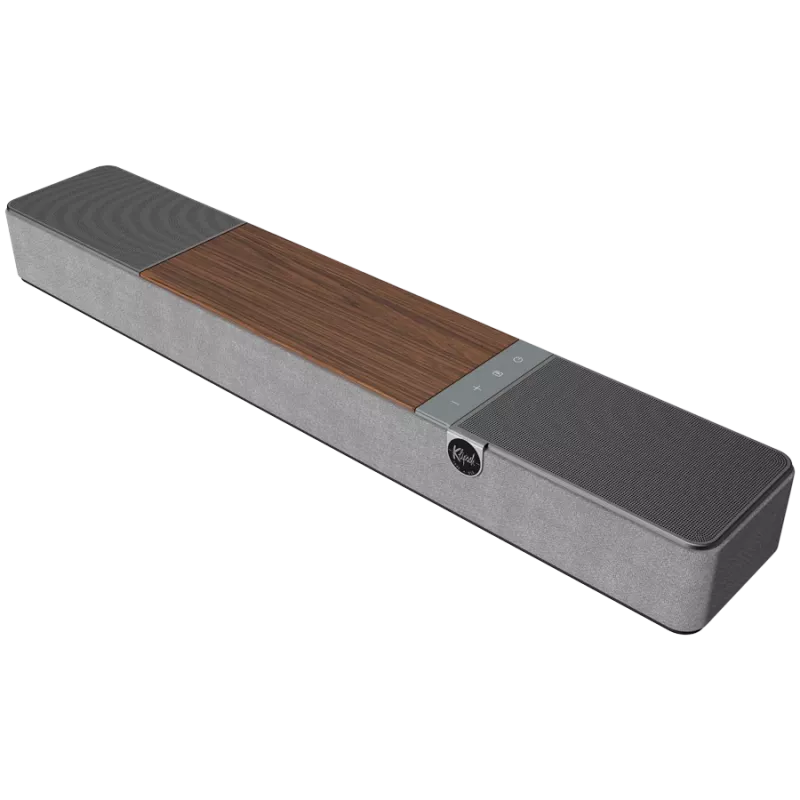 Soundbar KLIPSCH Flexus CORE 100 — 2.1 kanalen, 100 W, ingebouwde subwoofer, grijs/walnoot