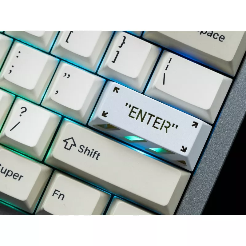 Enter aluminiumlegering artisan keycap, toetskap wit/oranje
