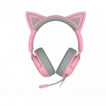 Headset Razer Kraken Kitty V3 X — bedraad, USB Type-A, over-ear, 20–28kHz, 1,3 m kabel, roze
