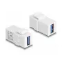 DeLOCK Keystone-module USB 3.0 A bus naar USB 3.0 A bus wit 1:1